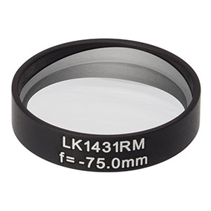 LK1431RM - f=-75.0 mm, Ø1in, N-BK7 Mounted Plano-Concave Round Cyl Lens