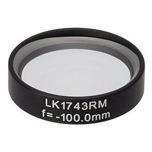 LK1743RM - f=-100.0 mm, Ø1in, N-BK7 Mounted Plano-Concave Round Cyl Lens
