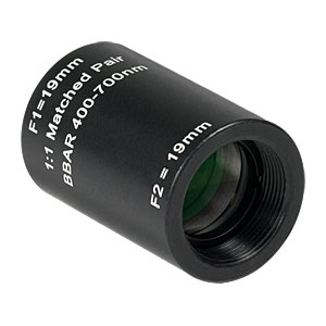 MAP051919-A - 1:1 Matched Achromatic Pair, f1=19.0 mm, f2=19.0 mm, ARC: 400-700 nm