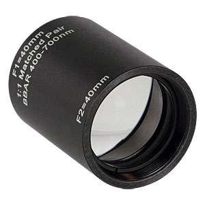 MAP104040-A - 1:1 Matched Achromatic Pair, f1=40.0 mm, f2=40.0 mm, ARC: 400-700 nm