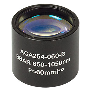 ACA254-060-B - Air-Spaced Achromatic Doublet, AR Coating: 650 - 1050 nm, f = 60 mm