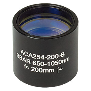 ACA254-200-B - Air-Spaced Achromatic Doublet, AR Coating: 650 - 1050 nm, f = 200 mm