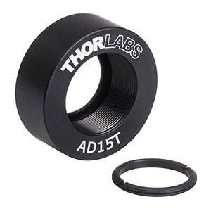 AD15T - Ø1in OD Adapter for Ø15 mm Optic, Internally Threaded, 0.38in Thick