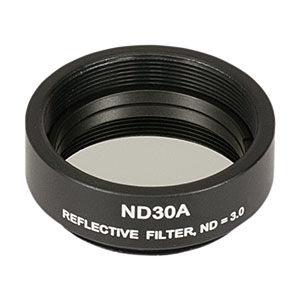 ND30A - Reflective Ø25 mm ND Filter, SM1-Threaded Mount, Optical Density: 3.0