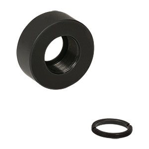 AD13T - Ø1in OD Adapter for Ø13 mm Optic, Internally Threaded, 0.38in Thick