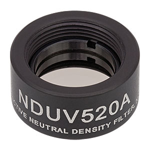 NDUV520A - SM05-Threaded Mount, Ø1/2in UVFS Reflective ND Filter, OD: 2.0