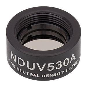 NDUV530A - SM05-Threaded Mount, Ø1/2in UVFS Reflective ND Filter, OD: 3.0