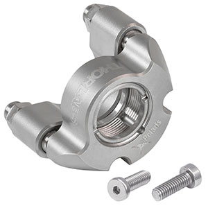 POLARIS-K05T6 - Polaris<sup>®</sup> SM05-Threaded Ø1/2in Mirror Mount, 3 Hex Adjusters with Lock Nuts, 2 Retaining Rings Included