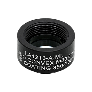 LA1213-A-ML - Ø1/2in N-BK7 Plano-Convex Lens, SM05-Threaded Mount, f = 50 mm, ARC: 350-700 nm