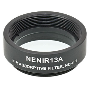 NENIR13A - Ø25 mm NIR Absorptive ND Filter, SM1-Threaded Mount, OD: 1.3