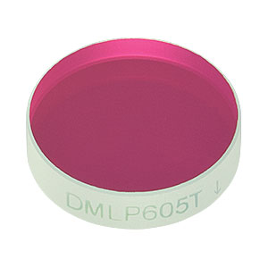 DMLP605T - Ø1/2" Longpass Dichroic Mirror, 605 nm Cut-On