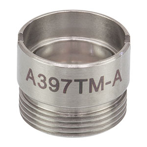 A397TM-A - f = 11.00 mm, NA = 0.30, WD = 8.44 mm, Mounted Aspheric Lens, ARC: 350 - 700 nm
