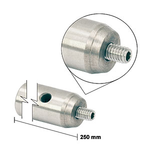 TR250/M-JP - Ø12 mm Optical Post, SS, M4 Setscrew, M6 Tap, L = 250 mm