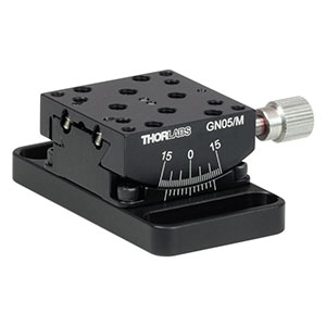 GN05/M - Small Goniometer with 12.7 mm Distance to Point of Rotation, ±15º, Metric