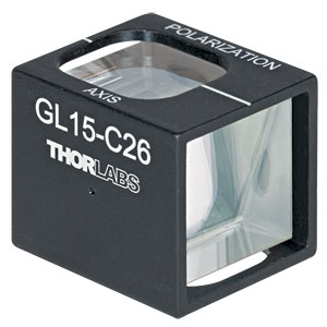 GL15-C26 - Mounted Glan-Laser Polarizer, Ø15 mm CA, 1064 nm V-Coating 
