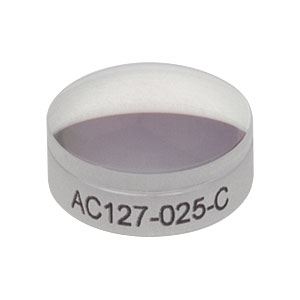 AC127-025-C - f = 25.0 mm, Ø1/2in Achromatic Doublet, ARC: 1050 - 1700  nm