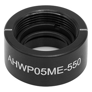 AHWP05ME-550 - Ø1/2in Mounted Polymer Zero-Order Achromatic Half-Wave Plate, SM05-Threaded Mount, 450 - 700 nm