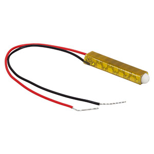 PK3JRP1 - Discrete Piezo Stack, 100 V, 17.0 µm Displacement, 3.0 mm x 3.0 mm x 22.1 mm, End Hemisphere and Flat End Plate