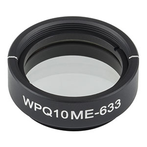 WPQ10ME-633 - Ø1in Mounted Polymer Zero-Order Quarter-Wave Plate, SM1-Threaded Mount, 633 nm