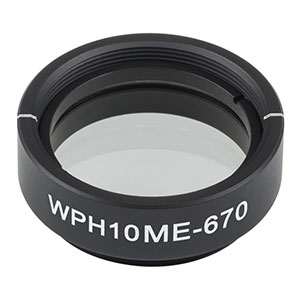 WPH10ME-670 - Ø1in Mounted Polymer Zero-Order Half-Wave Plate, SM1-Threaded Mount, 670 nm