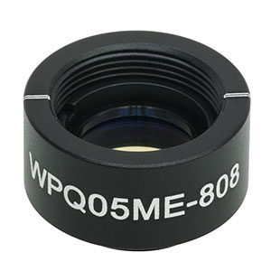 WPQ05ME-808 - Ø1/2in Mounted Polymer Zero-Order Quarter-Wave Plate, SM05-Threaded Mount, 808 nm