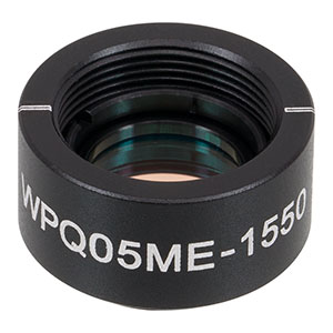 WPQ05ME-1550 - Ø1/2in Mounted Polymer Zero-Order Quarter-Wave Plate, SM05-Threaded Mount, 1550 nm