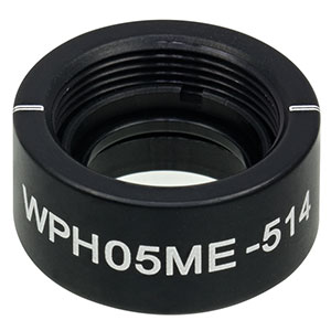 WPH05ME-514 - Ø1/2in Mounted Polymer Zero-Order Half-Wave Plate, SM05-Threaded Mount, 514 nm