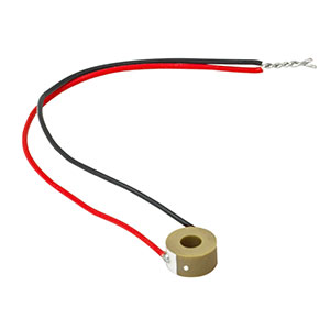 PA44RKW - Piezo Ring Chip, 150 V, 2.7 µm Displacement, 6.0 mm OD, 2.5 mm ID, 3.0 mm Long, Pre-Attached Wires