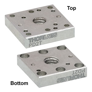 PD2T - Adapter Plate for 5 mm Piezo Inertia Stage, 3 mm Thick, 8-32 Mounting Hole