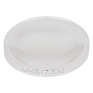 LA4647-532 - f = 20 mm, Ø1/2in UVFS Plano-Convex Lens, 532 nm V-Coat