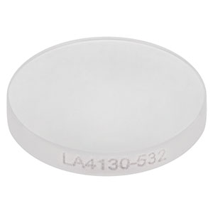 LA4130-532 - f = 40 mm, Ø1/2in UVFS Plano-Convex Lens, 532 nm V-Coat