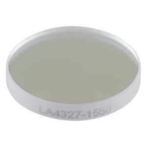 LA4327-1550 - f = 75 mm, Ø1/2in UVFS Plano-Convex Lens, 1550 nm V-Coat