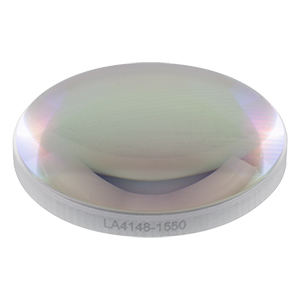 LA4148-1550 - f = 50 mm, Ø1in UVFS Plano-Convex Lens, 1550 nm V-Coat