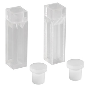 CV10Q14FA - 1400 µL Micro Fluorescence Cuvette with Stopper, 10 mm Path Length, 2 Pack
