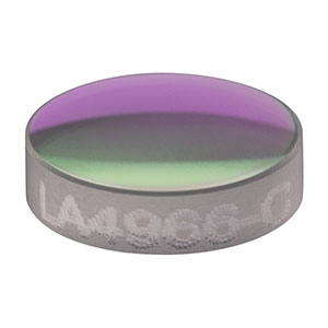 LA4966-C - f = 30 mm, Ø6 mm UVFS Plano-Convex Lens, ARC: 1050 - 1700 nm