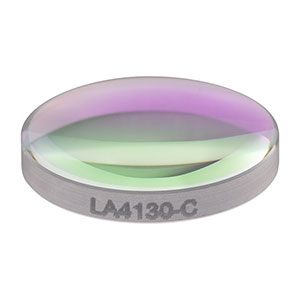 LA4130-C - f = 40 mm, Ø1/2in UVFS Plano-Convex Lens, ARC: 1050 - 1700 nm