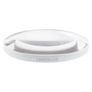 LB4030-AB - f = 40 mm, Ø1in UV Fused Silica Bi-Convex Lens, AR Coating: 400 - 1100 nm