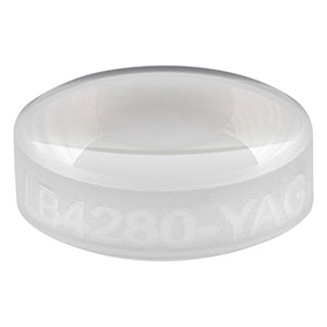 LB4280-YAG - f = 10 mm, Ø6 mm UV Fused Silica Bi-Convex Lens, 532 / 1064 nm V-Coat