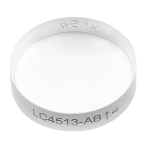 LC4513-AB - Ø1in, f = -75 mm, UV Fused Silica Plano-Concave Lens, ARC: 400 - 1100 nm