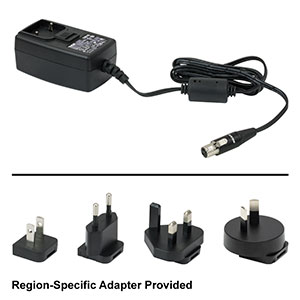 DS15 - 15 VDC, 1.2 A Regulated Power Supply with Mini-XLR Connector, 100/240 VAC