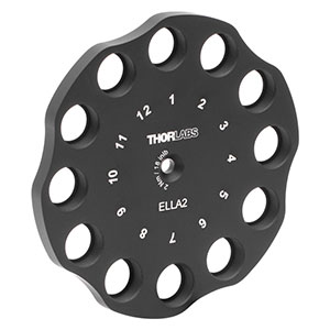 ELLA2 - Filter Wheel Adapter for ELL18(/M) Rotation Stage, 12 SM05-Threaded Holes