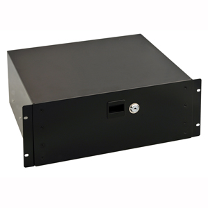 RAU400 - 19in Rack 4U Drawer with RAU001 Divider Kit, Lock, and Keys