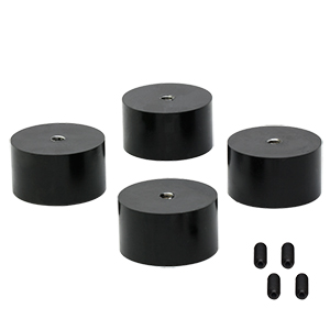 AV6/M - Ø45.0 mm Sorbothane Feet, Internal M6 Mounting Thread, 4 Pieces