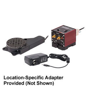 KPRMTE - Motorized Precision Rotation Stage with Ø2.56in Platform (Imperial) Bundled with DC Servo Motor Driver and Power Supply