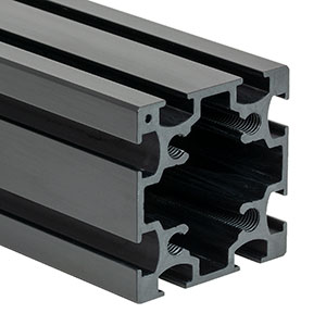 XE50L05/M - 50 mm Square Construction Rail, 0.5 m Long, M6 Taps