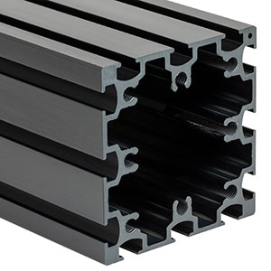 XE75L1/M - 75 mm Square Construction Rail, 1 m Long, M6 Taps