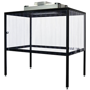 LFE1220-US - Wraparound Laminar Flow Enclosure for 4' x 6' Table, 115 V Fan Unit, US Plugs