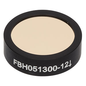 FBH051300-12 - Hard-Coated Bandpass Filter, Ø12.5 mm, CWL = 1300 nm, FWHM = 12 nm