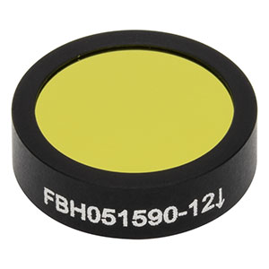 FBH051590-12 - Hard-Coated Bandpass Filter, Ø12.5 mm, CWL = 1590 nm, FWHM = 12 nm