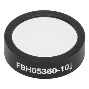 FBH05360-10 - Hard-Coated Bandpass Filter, Ø12.5 mm, CWL = 360 nm, FWHM = 10 nm